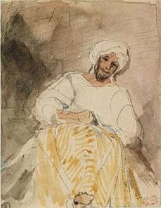 EUGENE DELACROIX-1832 MAROCAIN ASSIS 3